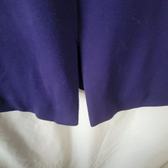 Eliza J Dress Sleeveless Cobalt Blue dressy sz 12 vtg zip belt V-neck timeless - Picture 12 of 17